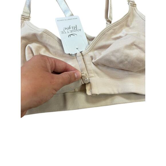 Annette Post Surgical Softcup Wire Free Bra Womens 34C Nude Undergarment Comfort - Picture 3 of 9